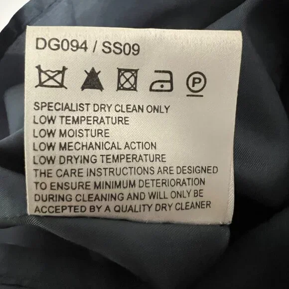 Karen Millen Womens Blue Denim Chambray Sleeveless Dress Ruffle Front size 4 - Picture 13 of 14